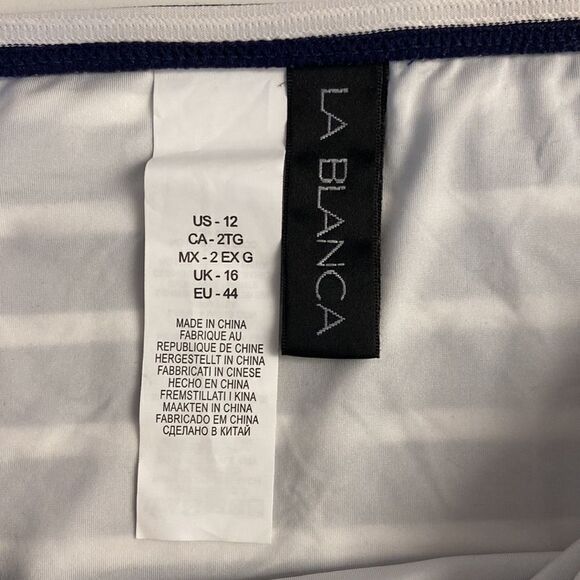 La Blanca Capri Adjustable Loop Hipster Bikini Bottoms Size 12 - Picture 2 of 5